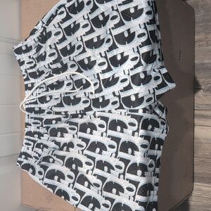 Fashion OB Streetwear CD Print  Navy Blue Shorts